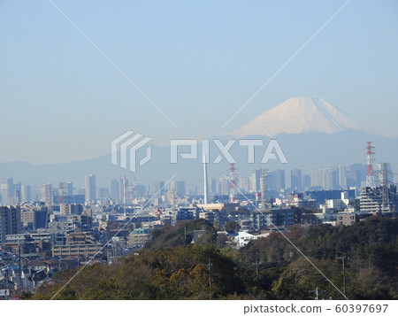 船橋芝山的景色！ 。 。富士山和東京的摩天大樓！ 。 。這是一個熱鬧的風景！ ！ 。 。 60397697