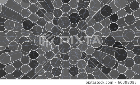 Abstract background of colorful outline cylinders 60398085