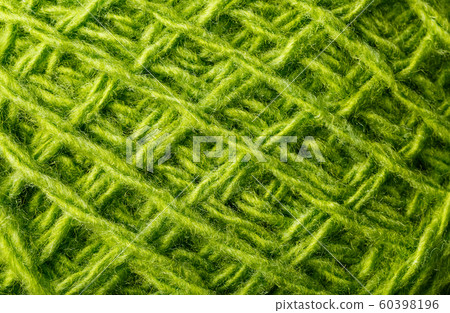 Wool yarn close up colorful green threads for 60398196