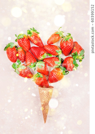 Romantic concept composition with strawberries 60399152