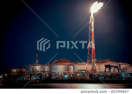 Factory night view Kawasaki 60399667