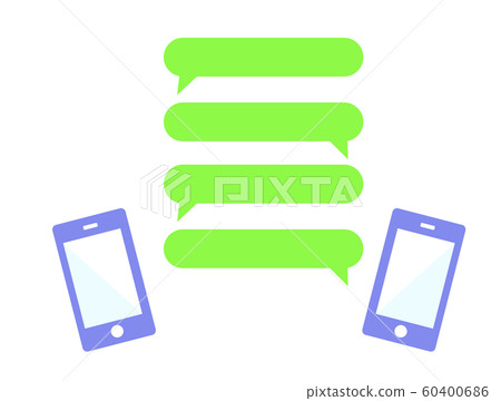 People exchanging messages on SNS smartphones People exchanging messages on SNS smartphones 60400686