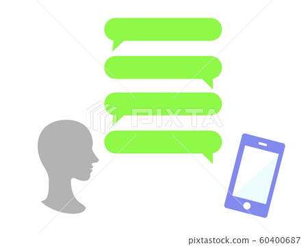 在SNS上與陌生人交換消息的人 在SNS上與陌生人交換消息的人 60400687