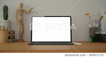 Cropped shot of modern workplace with laptop 60401710