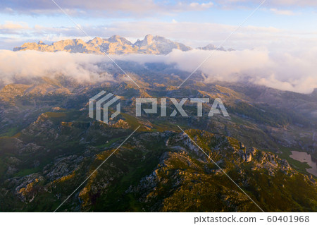 Highland Lakes of Covadonga at sunset Highland Lakes of Covadonga at sunset 60401968
