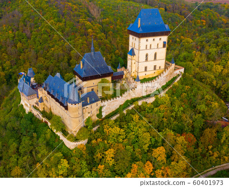 Panoramic view of castle Karlstejn. Czech Republic 60401973