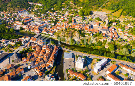 General aerial view of Tarascon-sur-Ariege General aerial view of Tarascon-sur-Ariege 60401997