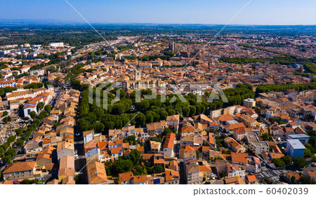 Aerial view of Narbonne, France Aerial view of Narbonne, France 60402039