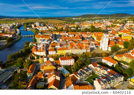 Historic center of Pisek with Church 60402118