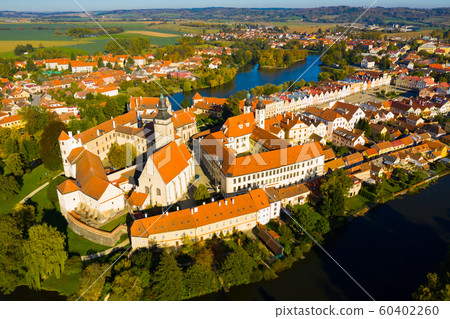 Aerial view on the city Telc. Czech Republic Aerial view on the city Telc. Czech Republic 60402260