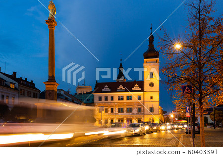 Square of Mlada Boleslav with Old Town Hall and Marian Column 60403391