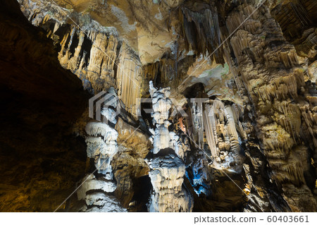 Panoramic view of chamber in Grotte des Demoiselles Panoramic view of chamber in Grotte des Demoiselles 60403661