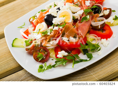Bulgarian dish Shepherds salad 60403824