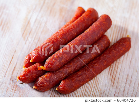 Close up view of tyrolean sausages 60404720