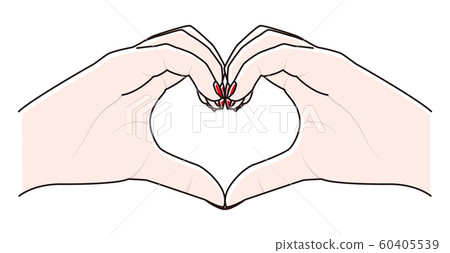Heart's hand sign 60405539