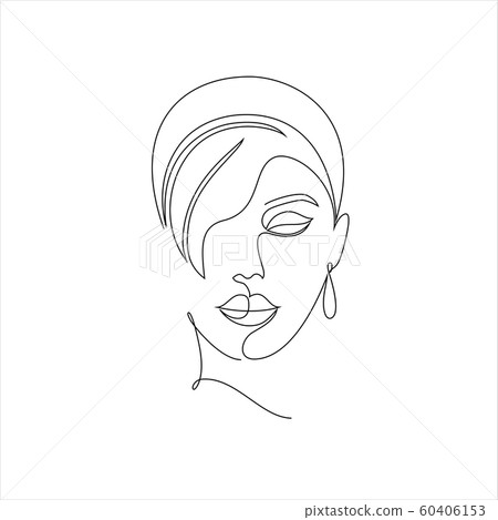 minimal woman face minimal woman face 60406153