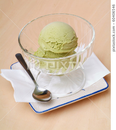 ice cream or green tea ice cream scoop on ice cream or green tea ice cream scoop on 60406546