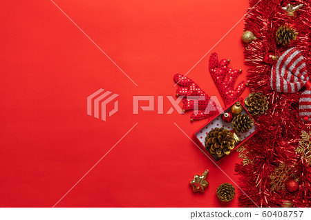Merry Christmas,Red christmas decorations And the 60408757