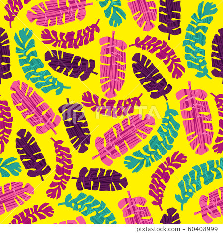 Seamless pattern with tropical leaves Seamless pattern with tropical leaves 60408999