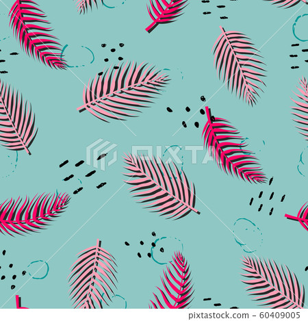 Seamless pattern with tropical leaves Seamless pattern with tropical leaves 60409005