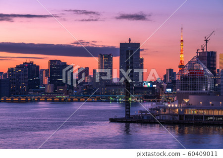 “東京”東京灣地區夜景/暮光之城 “東京”東京灣地區夜景/暮光之城 60409011