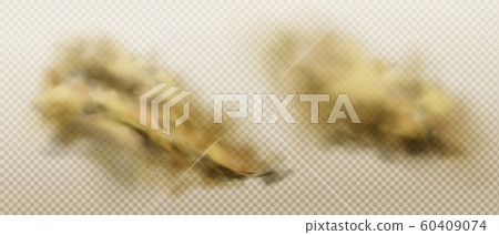 Dirty dust clouds of flying sand and soil Dirty dust clouds of flying sand and soil 60409074