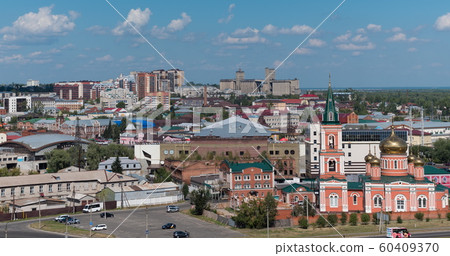 Timelapse of the city Barnaul view of the city and 60409370