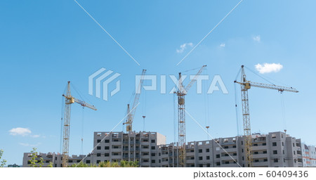 Time lapse of Building Under Construction, Crane Time lapse of Building Under Construction, Crane 60409436