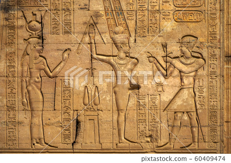 Hieroglyphic carvings in ancient temple Hieroglyphic carvings in ancient temple 60409474