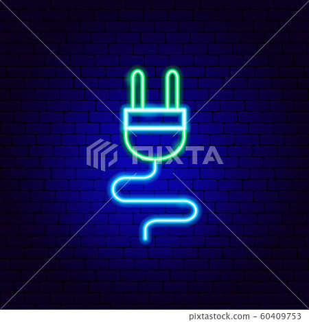 Electricity Neon Sign Electricity Neon Sign 60409753