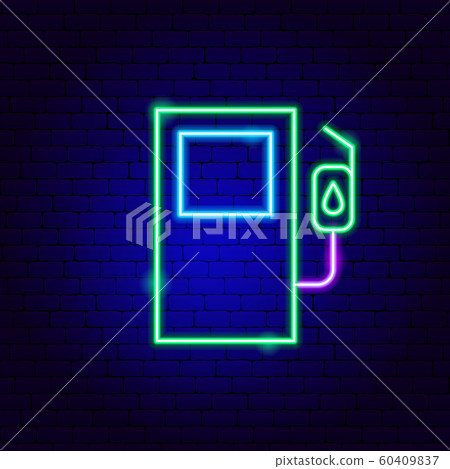 Green Gas Station Neon Sign 60409837