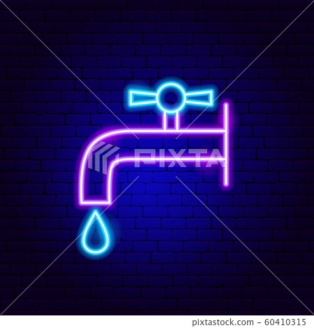Water Faucet Neon Sign Water Faucet Neon Sign 60410315