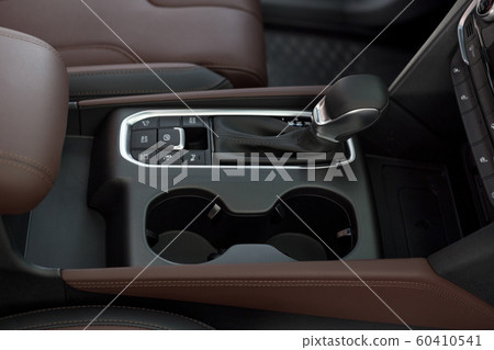 Interior of modern car with automatic transmission 60410541