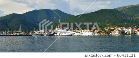 Many yachts in a Porto Montenegro in Tivat, Montenegro 60411121