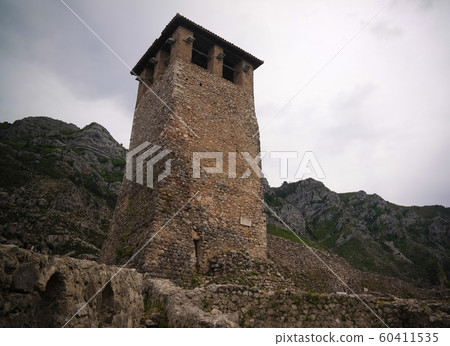 Landscape with ruins of Kruje castle, Albania Landscape with ruins of Kruje castle, Albania 60411535
