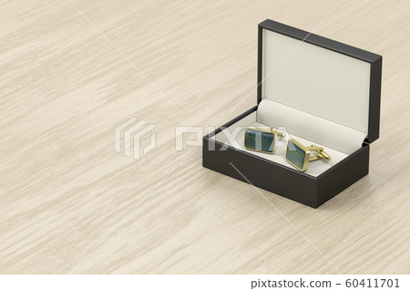 Box with golden cufflinks 60411701