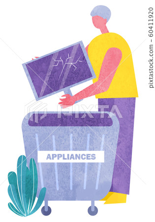 Appliances Garbage Sorting, Broken Device Vector 60411920