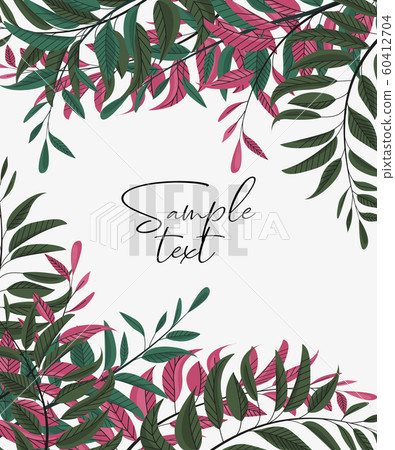 Floral greenery card design Floral greenery card design 60412704