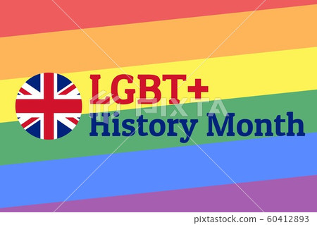 LGBT History Month. Concept of annual month-long observances with traditional rainbow colors 60412893