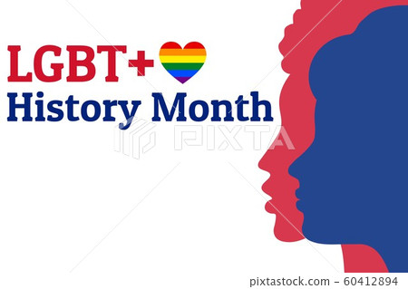 LGBT History Month. Concept of annual month-long observances with traditional rainbow colors 60412894