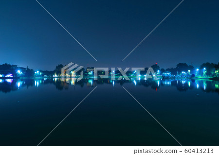 Residential buildings skyline with reflection in 60413213