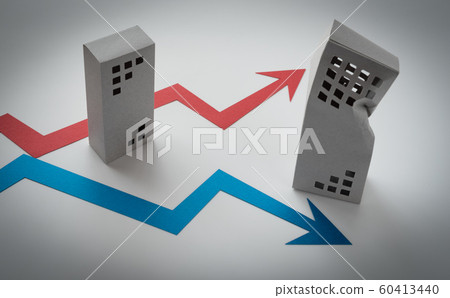 Arrow Real estate Performance Polarization Rising Rising Drift Gap Line Graph 60413440