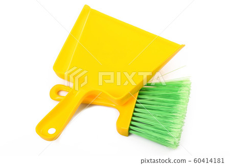 Shovel and toilet brush for home on white 60414181