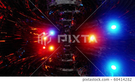 abstract nuclear reactor with glowing atom parrticles and nice reflections 3d illustration background wallpaper 60414282