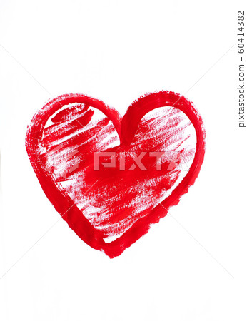 Painted red heart Painted red heart 60414382