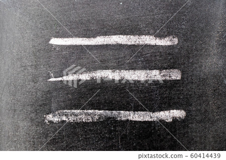 White chalk hand drawing in line shape White chalk hand drawing in line shape 60414439