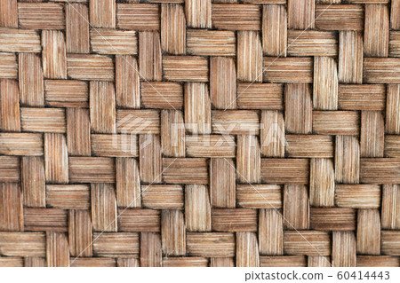 Closed up wooden weave texture background 60414443