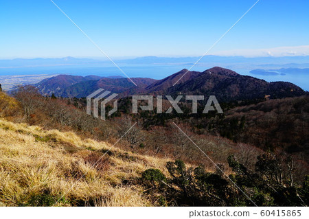 View of Lake Biwa from the top of Mt. 60415865