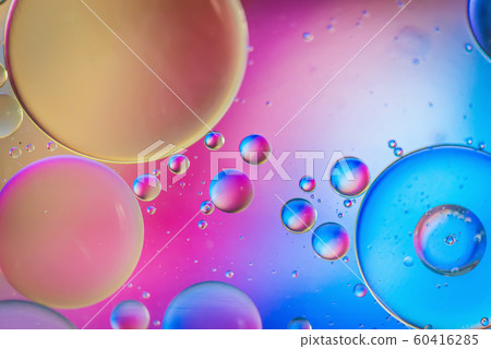 Multicolored abstract defocused background picture made with oil, water and soap Multicolored abstract defocused background picture made with oil, water and soap 60416285
