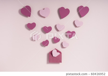 Valentine's day composition. Pink and purple 60416952